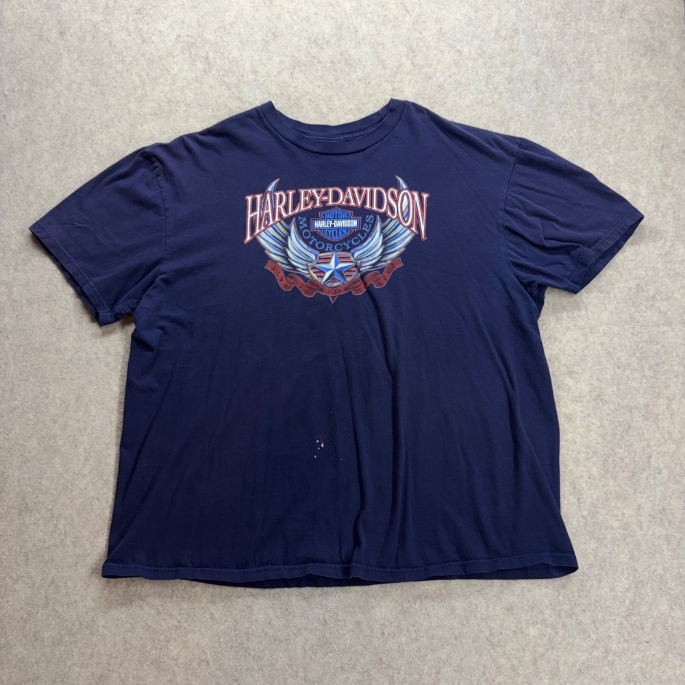 Harley Davidson Las Vegas T-Shirt Mens 2XL Navy Blue Graphic Live To Ride 2011